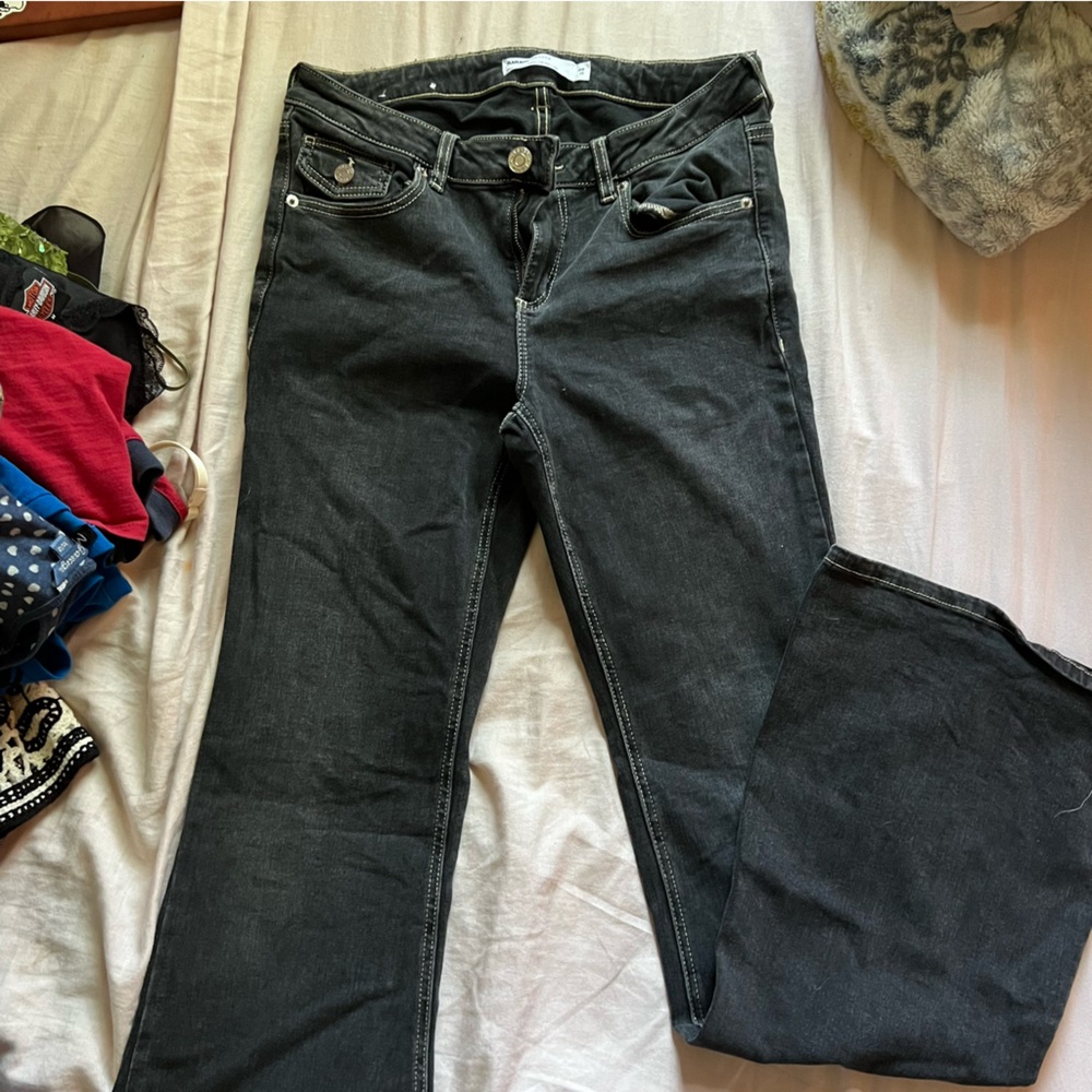 garage flare black jeans